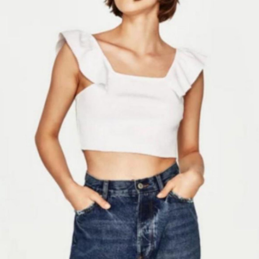 3/$25 Zara Ribbed Crop Top